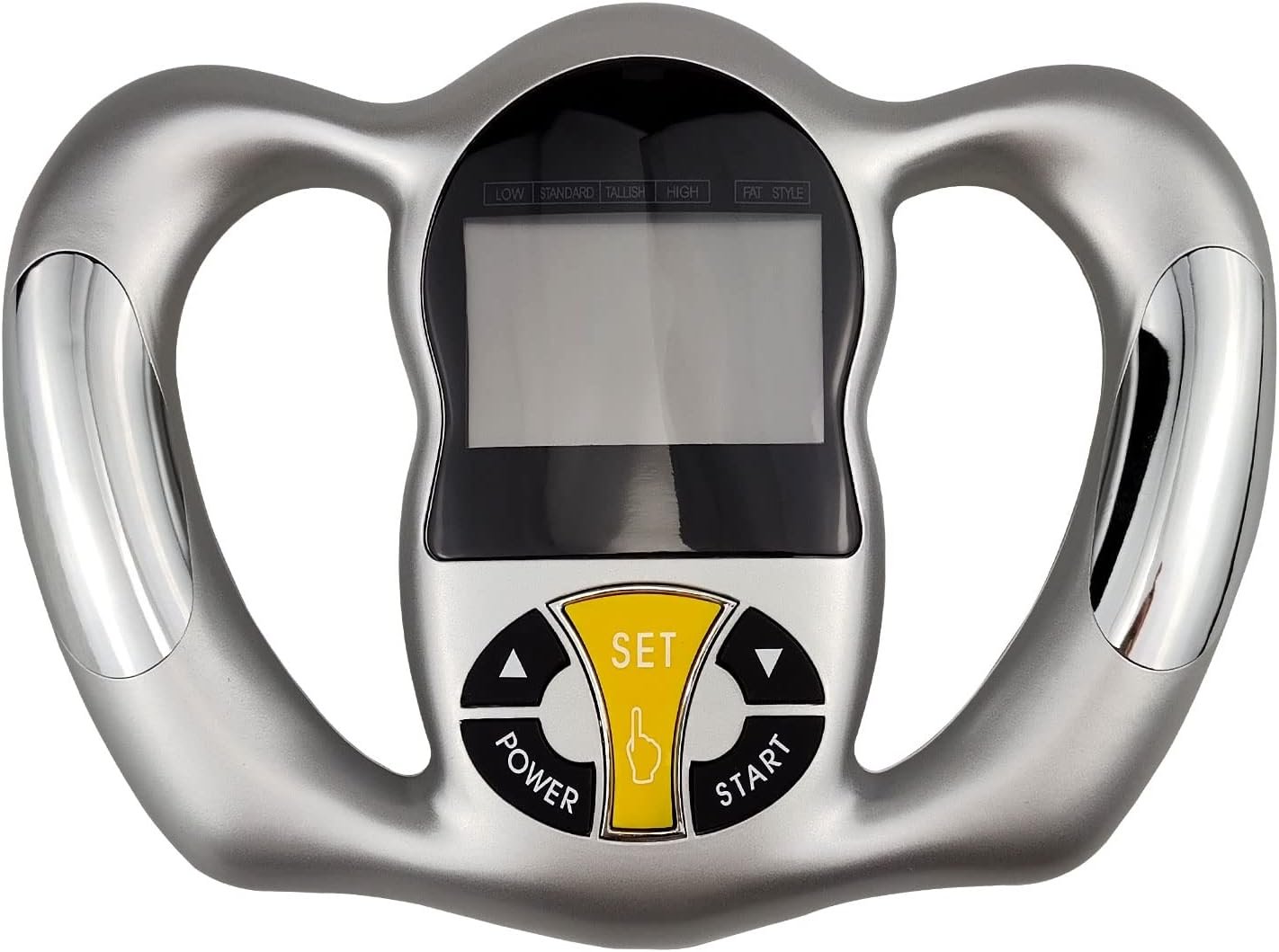 Digital Body Fat Analyzer, Electronic BMI Handheld Body Fat Monitor with LCD Display Body Fat Measuring Instrument BMI Meter Portable Multi-Function Health Monitor for Personal Health