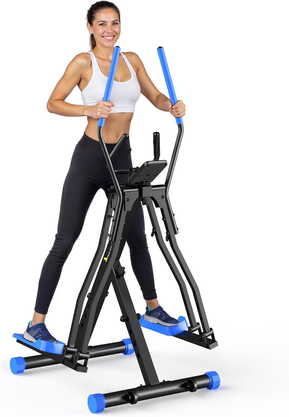 OWLSKY Air Walk Elliptical Exercise Machine for Home Gym – Compact Elliptical Cross Trainer with LCD Monitor, Device Holder, Low-Impact Cardio Workout, Full Body Fitness Equipment
