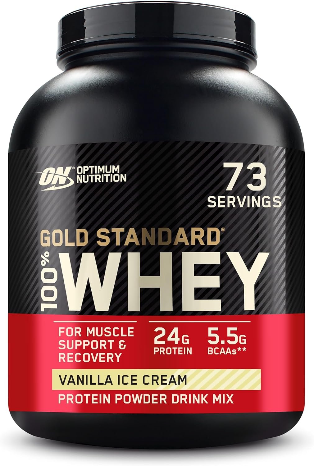 Optimum Nutrition Gold Standard 100% Whey Protein Powder, Vanilla Ice Cream, 5 Pound (Packaging May Vary)