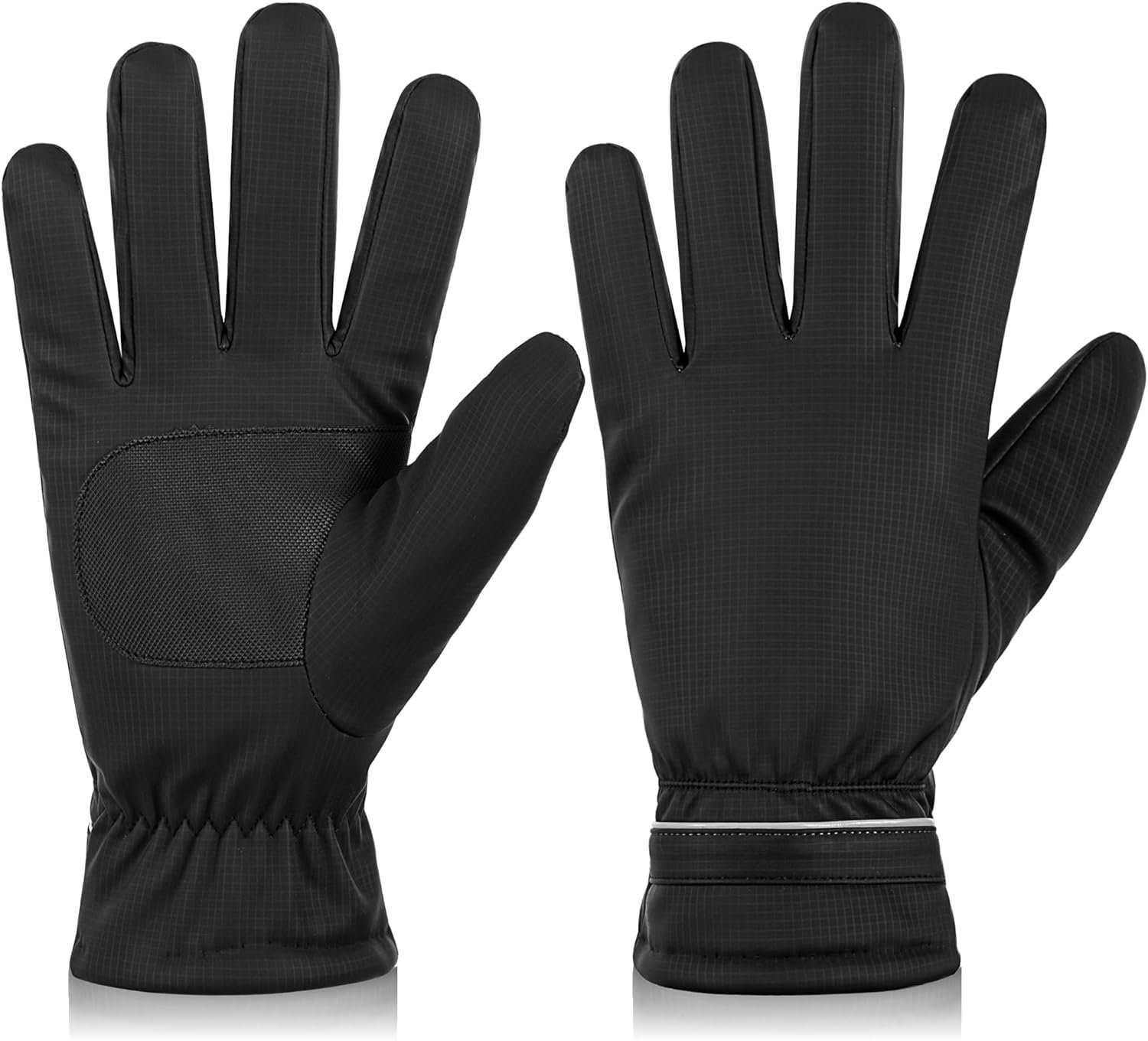 Winter Gloves for Women & Men, Waterproof Touch Screen Outdoor Cold Weather Gloves for Running Driving