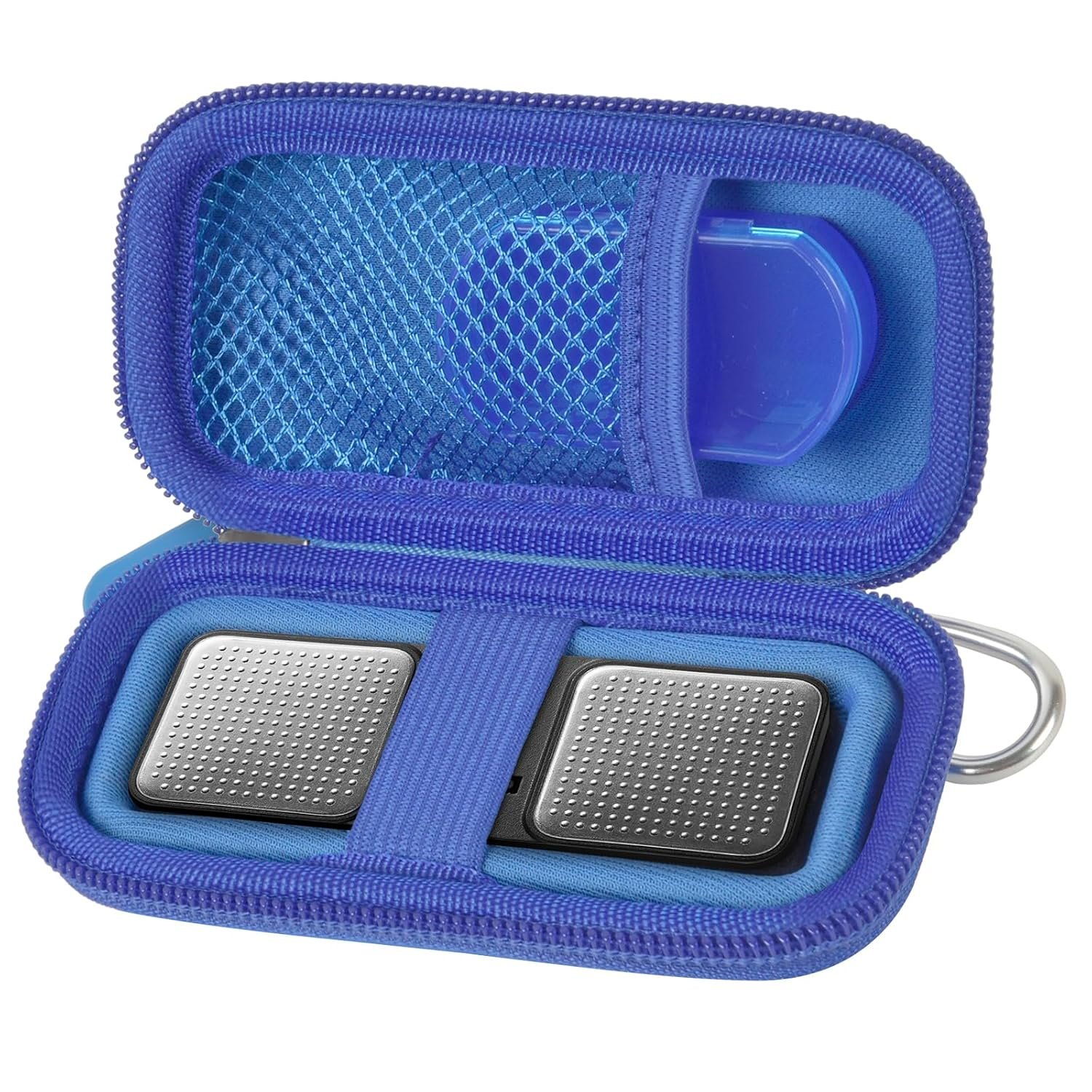 Heart Rate Monitor Case for AliveCor for KardiaMobile 6L / 6L Max 1L Personal EKG Monitor Storage Holder for Cardiac Mobile Portable Heart Rate Monitor Bag Organizer (Pill Box Included) Dark Blue