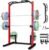 OPPSDECOR Squat Rack, Multi-Function Power Cage Rack with Adjustable Weight Bench, Squat Rack with Pull-up Bar, J-Hooks, More Training Attachment for Home Gym